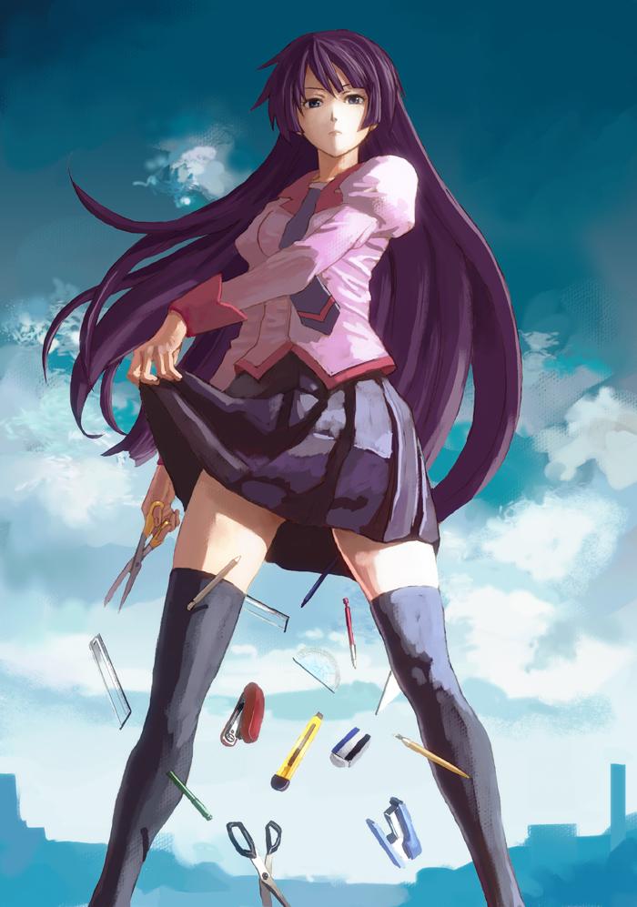 紫色头发的动漫女生（动漫中迷人的紫发美少女）